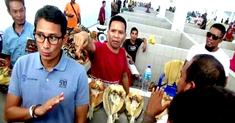 Di NTT, Sandiaga Diusir Pedagang Ikan di Labuan Bajo