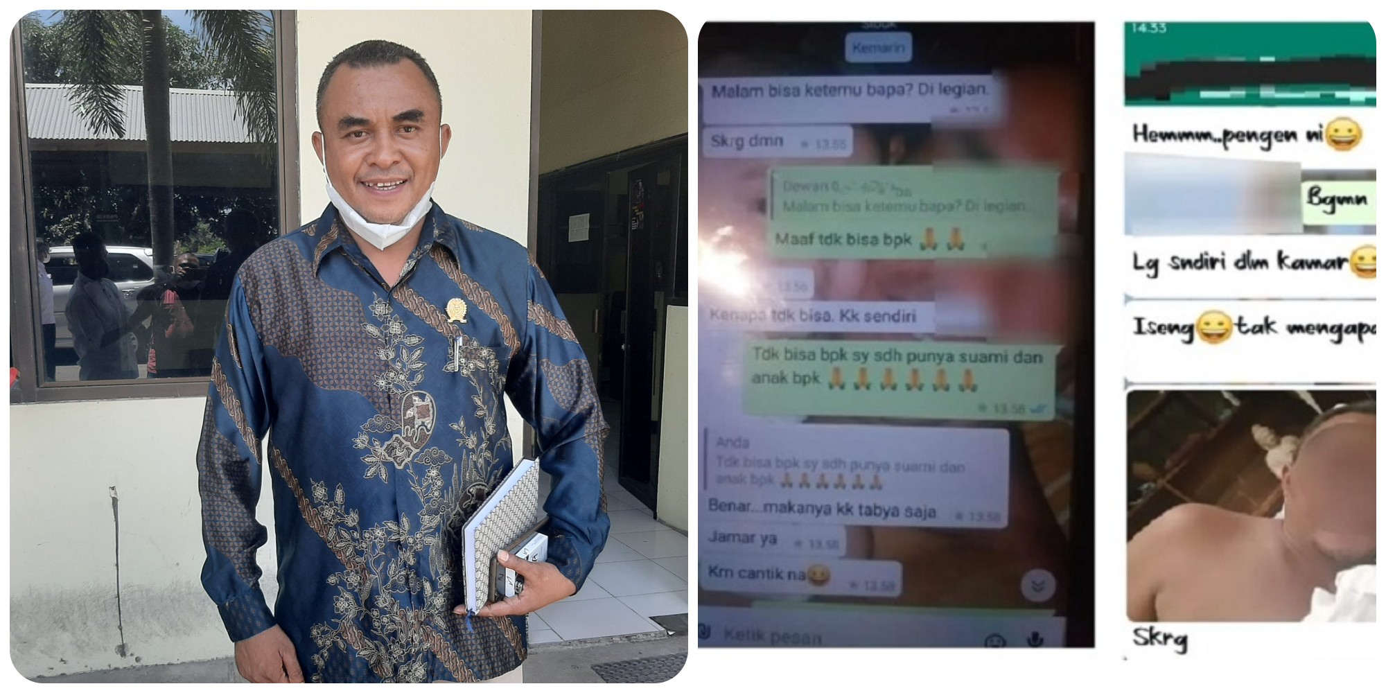 Wakil Ketua DPRD TTU Ajak Dua Staf Berbuat Mesum, Isi Chatnya Viral