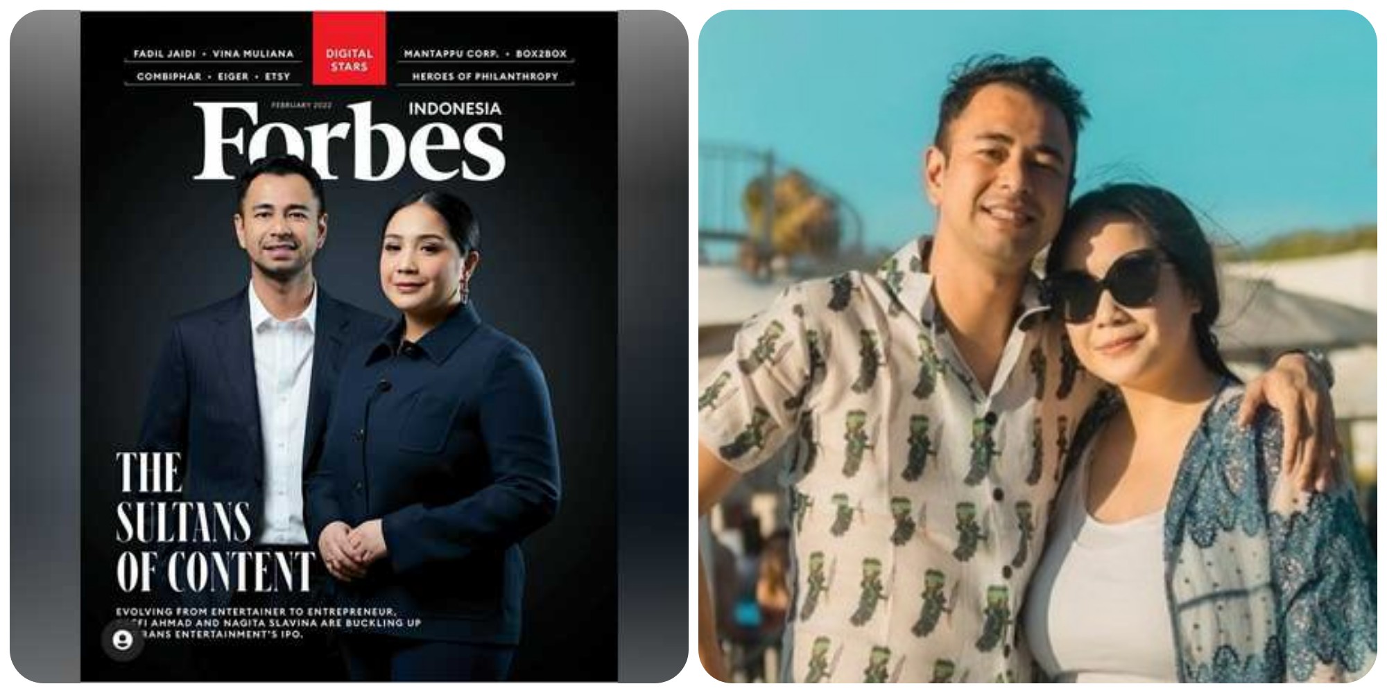 Bikin Bangga, Raffi Ahmad dan Nagita Slavina Jadi Cover Utama Majalah Forbes