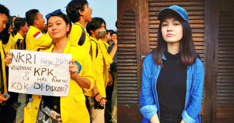 Fakta Tentang Mahasiswi Cantik yang Viral Usai Aksi Demo