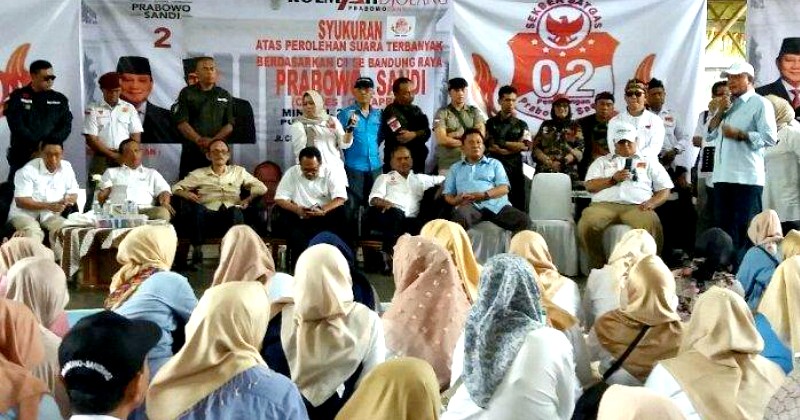 Relawan Prabowo-Sandiaga Gelar Syukuran di Bandung, Karena Yakin Unggul di Jabar