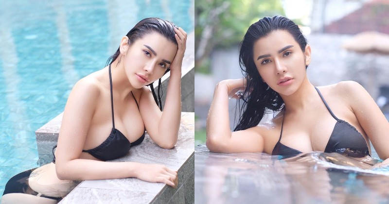 Liburan di Thailand, Maria Vania Rendam Hanya Pakai Bikini Hitam