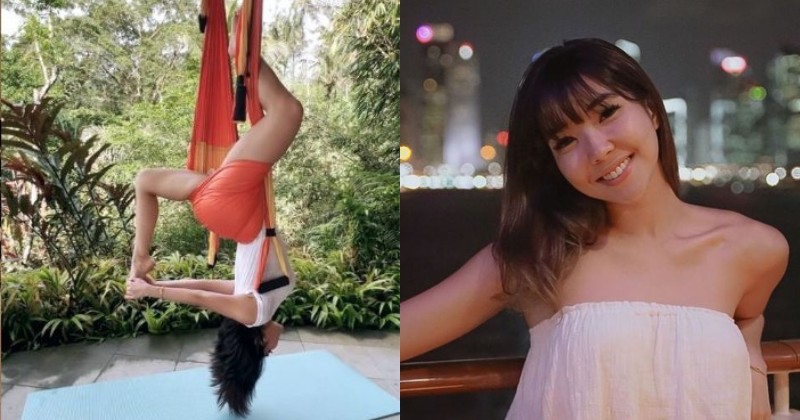 Geregetan, Gisel Nekat Jungkir Balik Saat Melakukan Floating Yoga