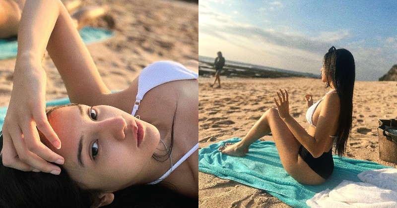 Liburan di Pantai, Anya Geraldine Tampil Hot Abis